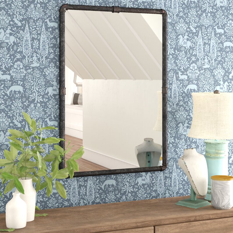 Gracie Oaks Noha Wall Mirror Industrial Accent Mirror & Reviews